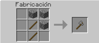como craftear una hacha de piedra en minecraft
