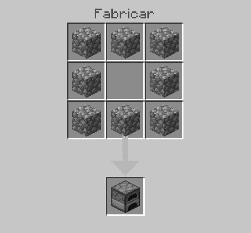 crafteo o fabricacion de un horno en minecraft